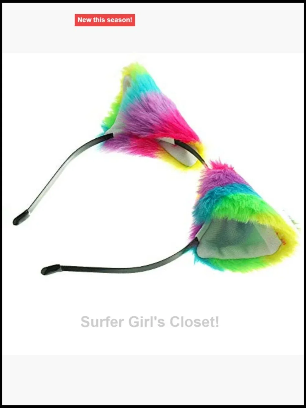 Cat Ear Headband Costume Cosplay Faux Fur Halloween Party Accessory